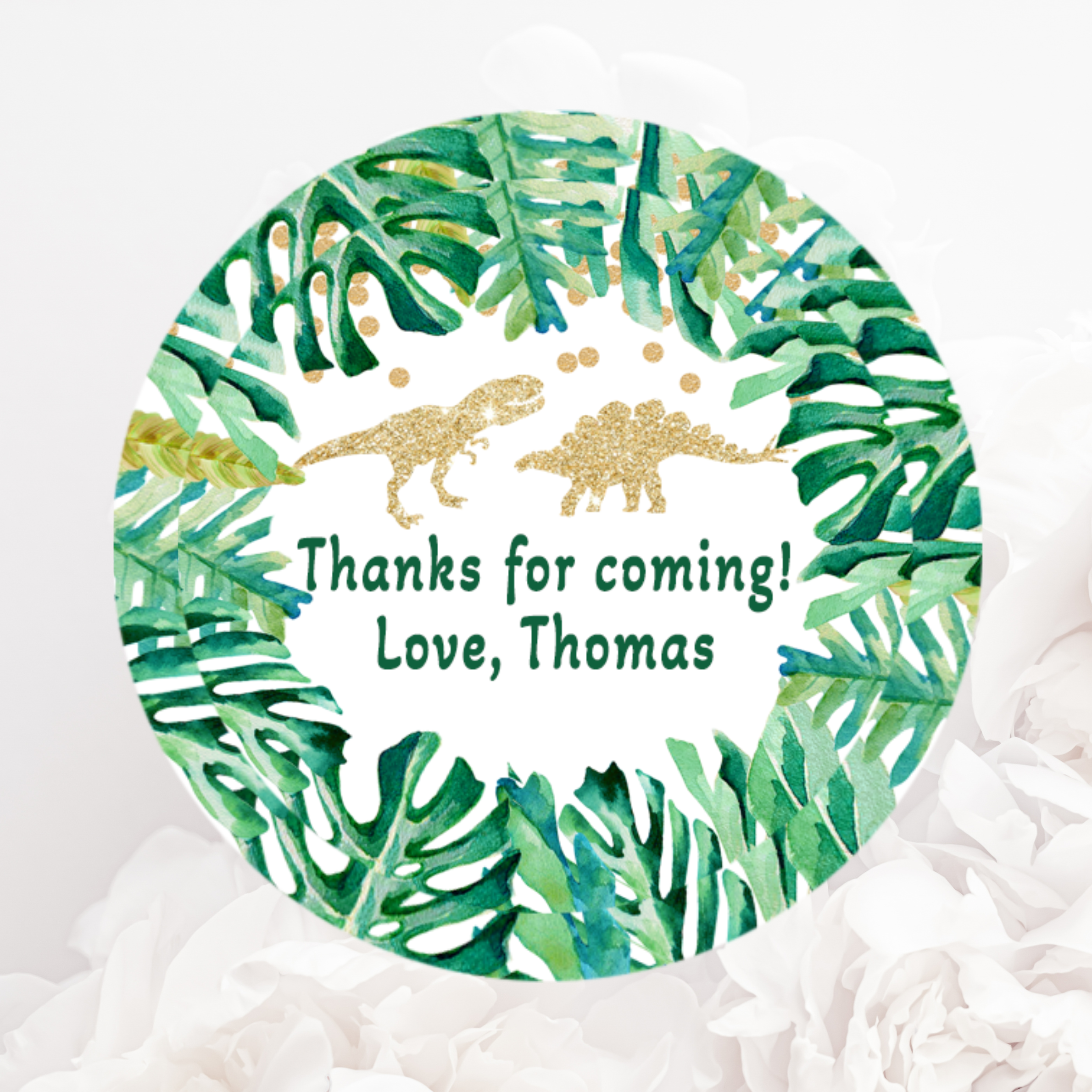 Dinosaur favor labels printable