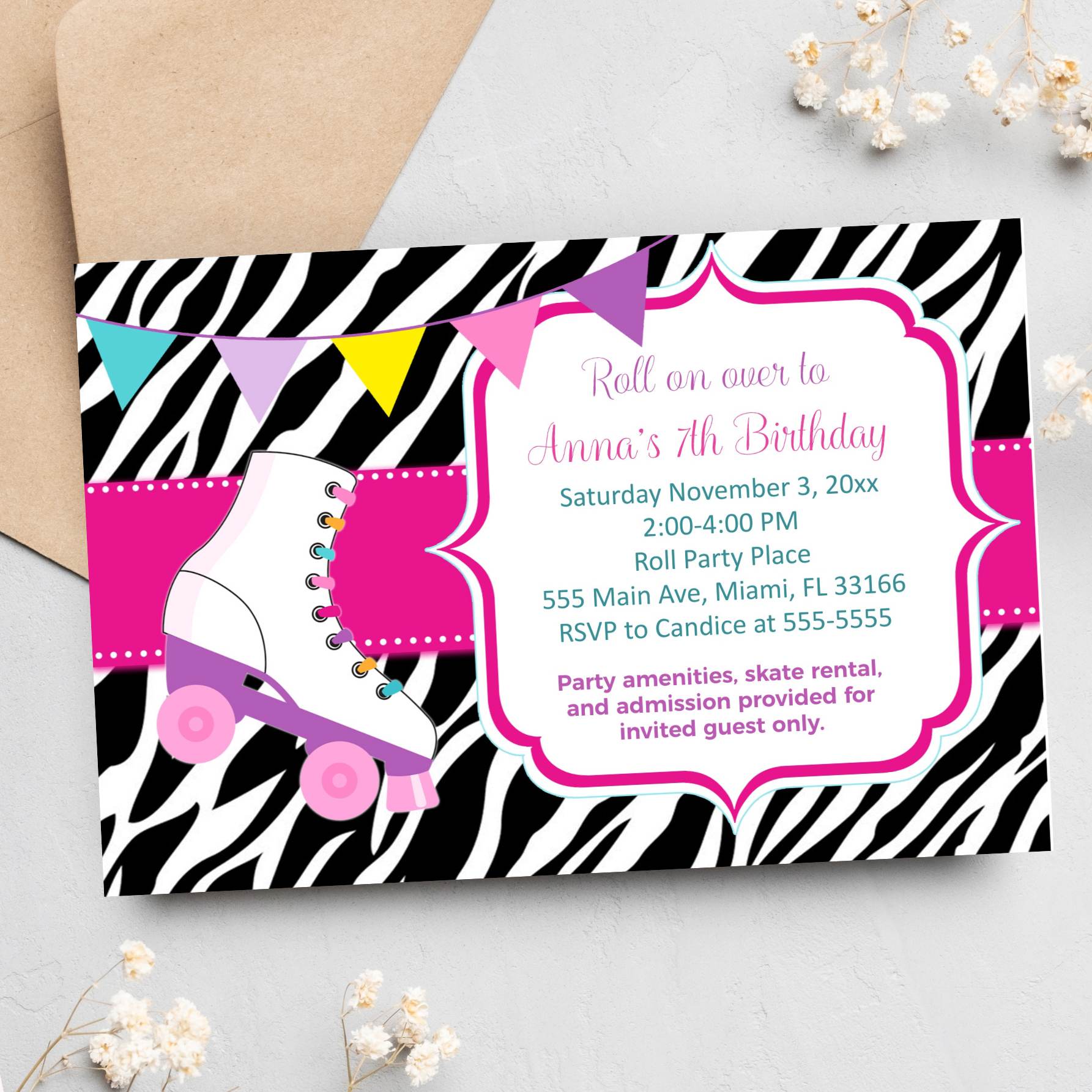 roller-skating-invitation-girl-birthday-pink-the-cat for Free Printable Birthday Invitations Roller Skating Roller Skating Invitation Girl Birthday – Pink the Cat for Free Printable Birthday Invitations Roller Skating