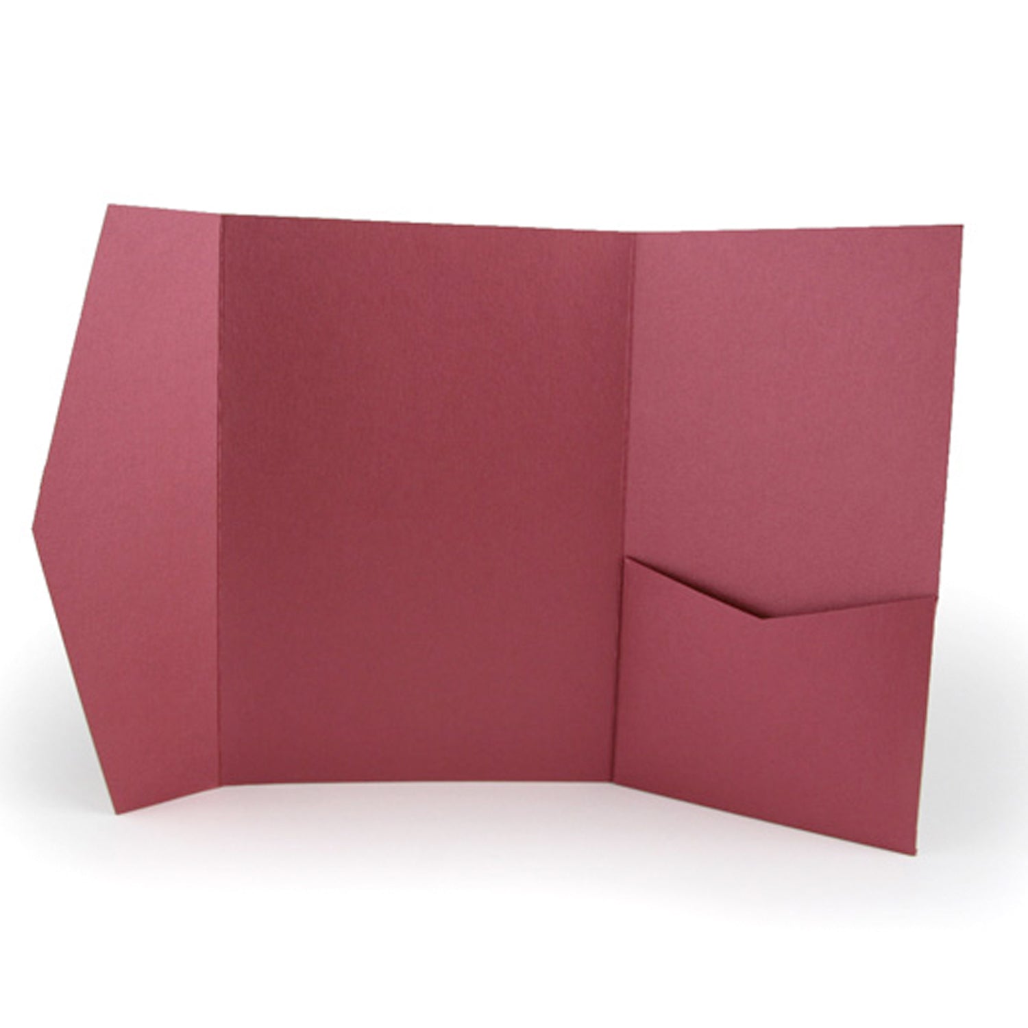 Pocket Fold Invitation Holder Wedding Supplies Dark Pink Metallic
