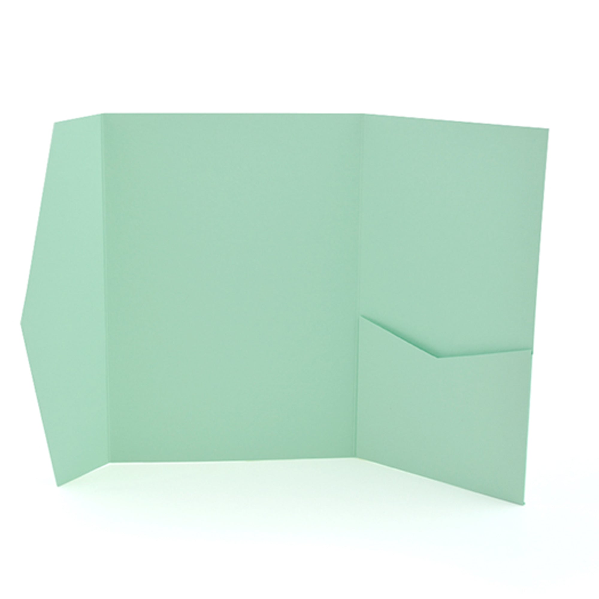 Pocket Wallet Fold Invitation Holder DIY Wedding Supplies Mint Green