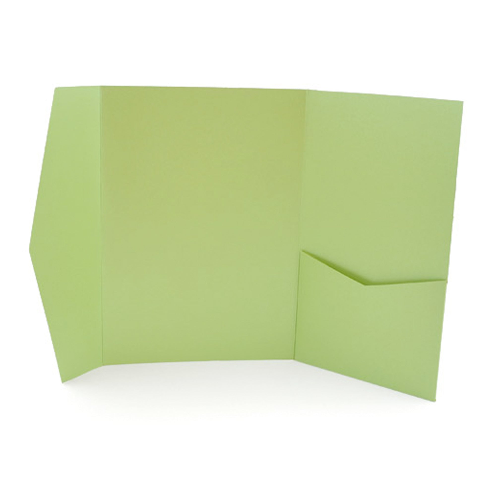 Pocket Fold Invitation Holder Wedding Supplies Apple Green Metallic