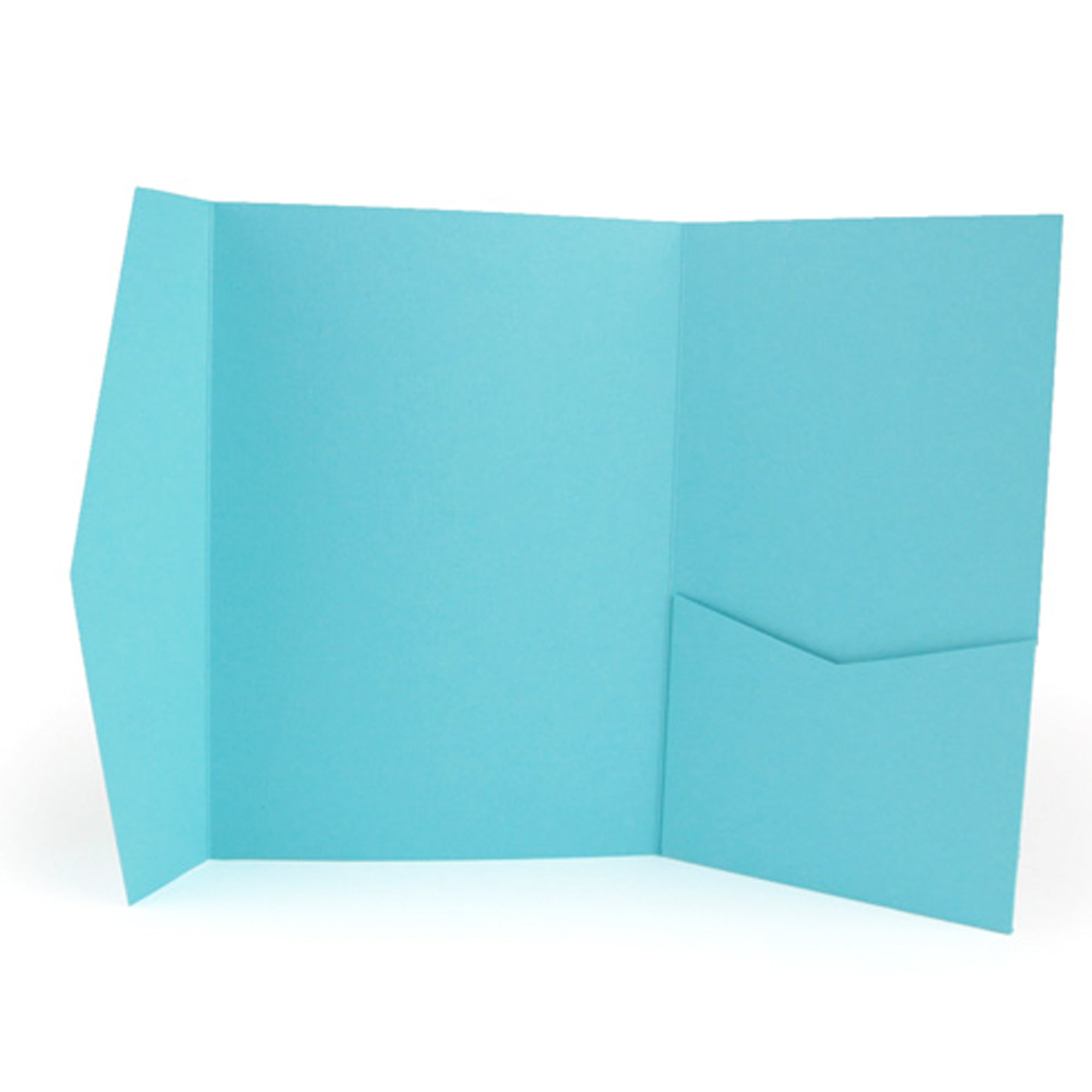 Pocket Wallet Fold Invitation Holder DIY Wedding Supplies Turquoise