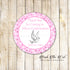 Dove girl confirmation favor label sticker printable