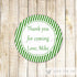 Green Stripes Label Gift Favor Tag Bridal Shower Sticker Birthday
