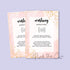 Washing instructions card floral pink