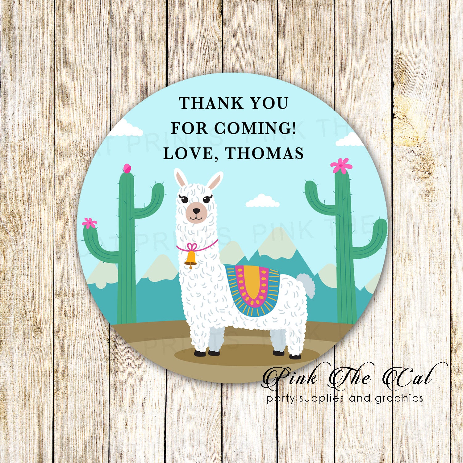 Alpaca llama kids birthday party favor label printable personalized – Pink the Cat alpaca-llama-kids-birthday-party-favor-label-printable-personalized-pink-the-cat