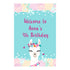 Printed Alpaca welcome sign birthday baby shower floral girl party