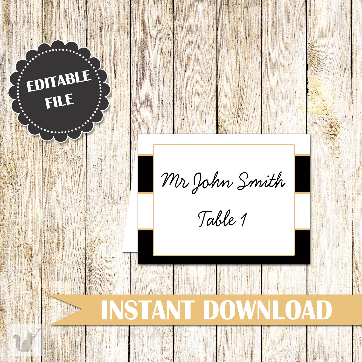 buffet-food-label-place-seating-name-card-gold-black-white-stripes-pink-the-cat for Free Printable Food Labels For Buffet Table Buffet Food Label Place Seating Name Card Gold Black White Stripes – Pink the Cat for Free Printable Food Labels For Buffet Table