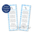 Elephant Bookmark Favor Baby Boy Shower Blue