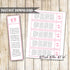 Footprints Bookmark Girl Baby Shower Favor Pink Printable