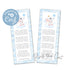 Elephant bunny bookmark printable