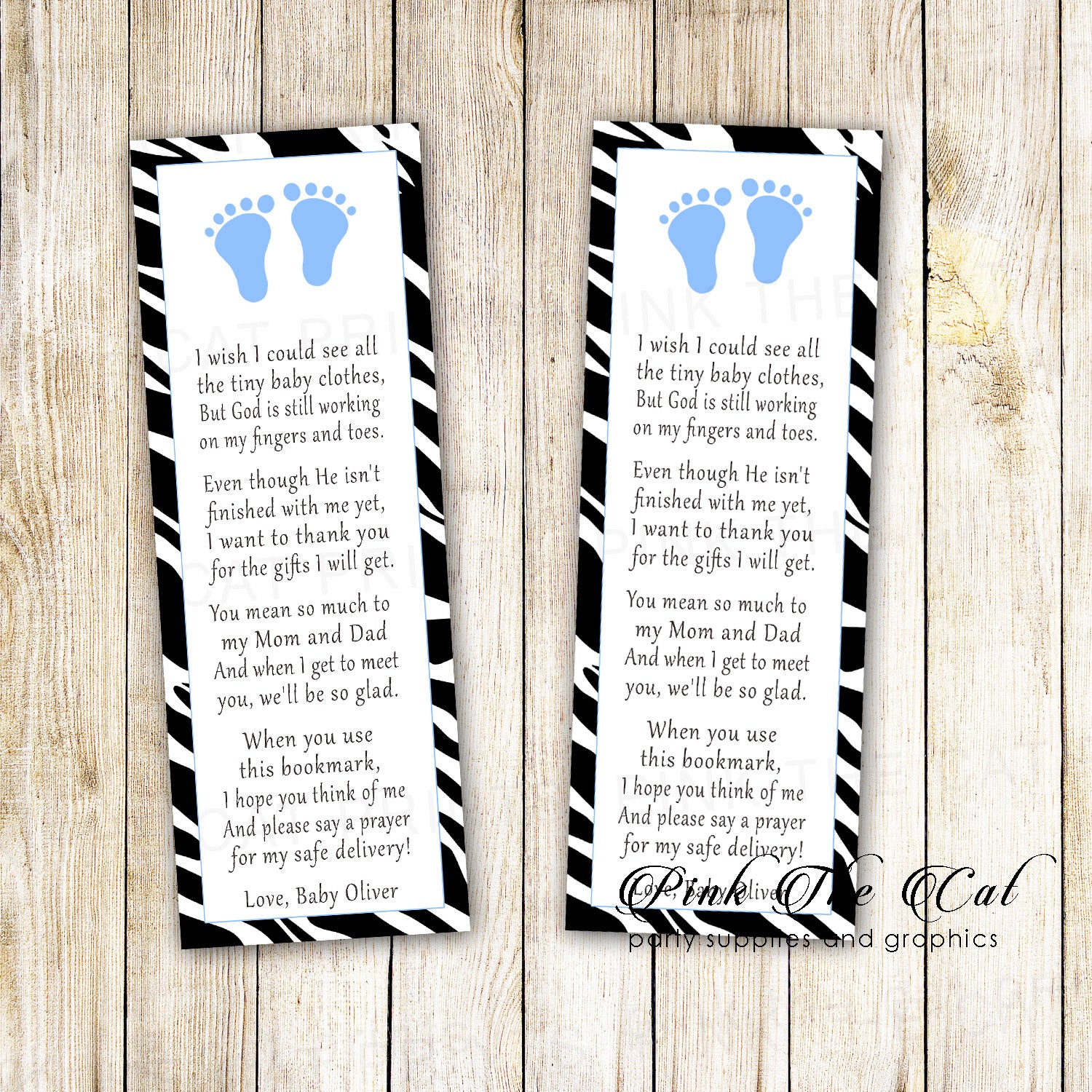Bookmark baby store shower favors