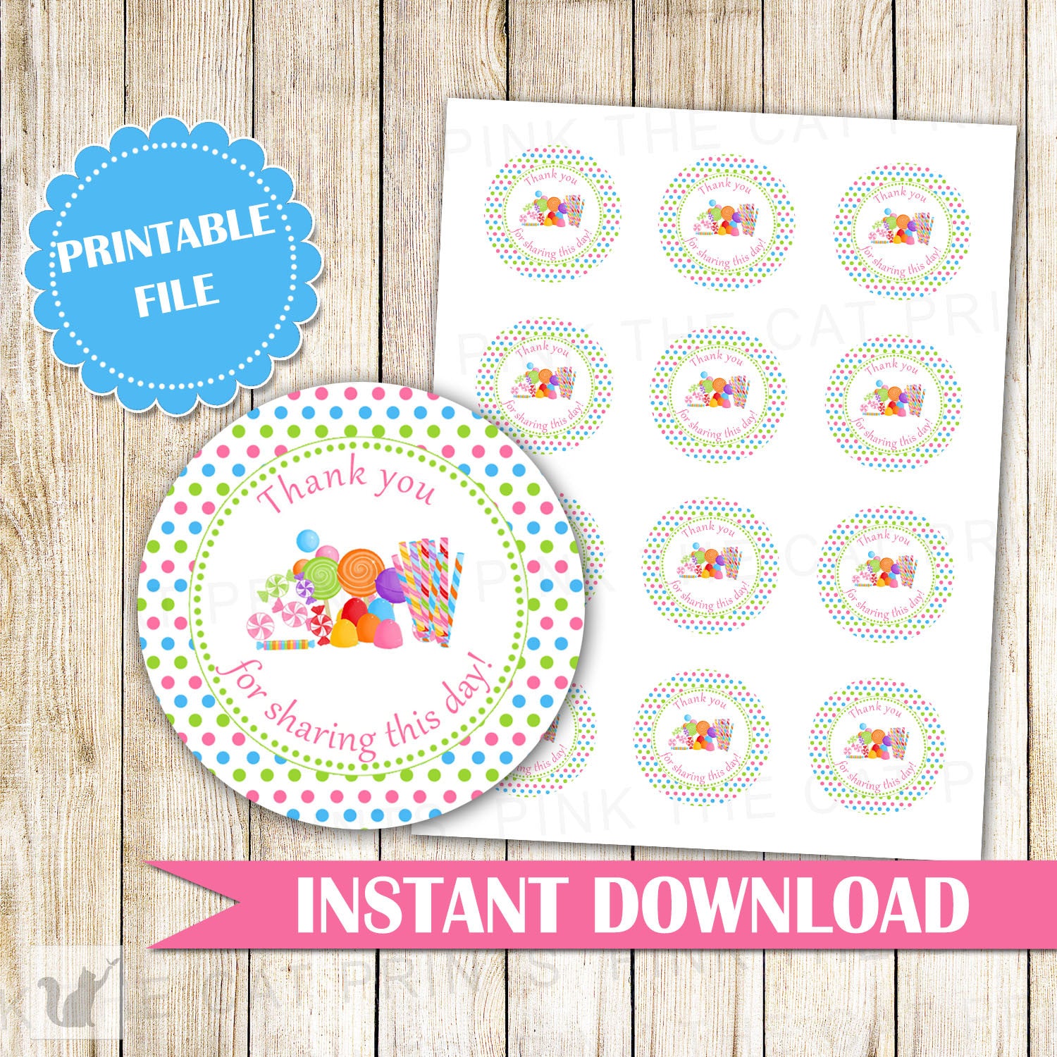 sweets-candy-gift-favor-label-sticker-tag-birthday-baby-shower-pink-the-cat for Downloadable Free Printable Candy Labels Sweets Candy Gift Favor Label Sticker Tag Birthday Baby Shower – Pink the Cat for Downloadable Free Printable Candy Labels