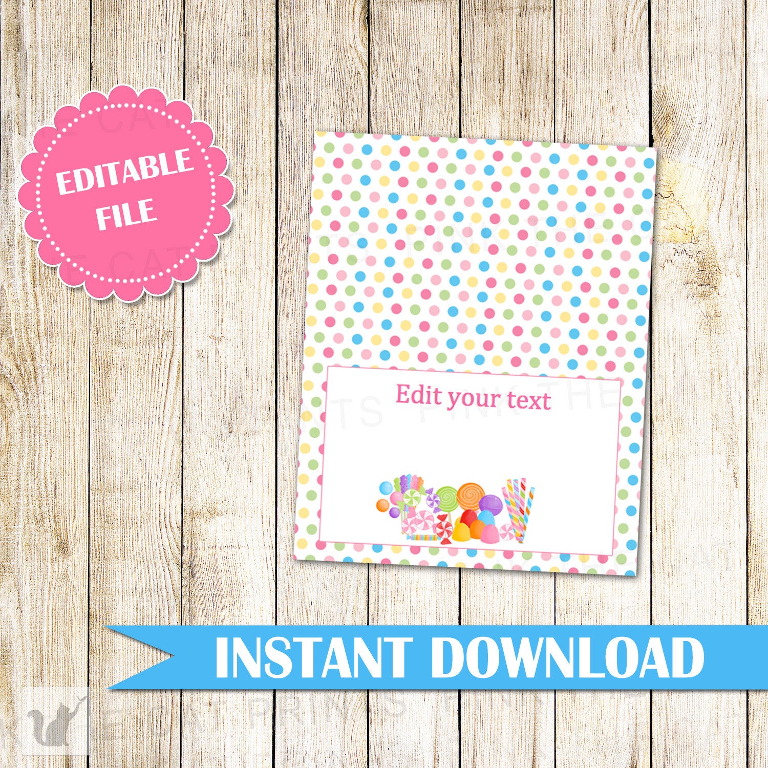 Candyland Cards Printable