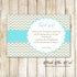 30 thank you cards teal gold birthday bridal shower personalized