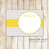 30 Thank You Cards Yellow Silver Chevron + Envelopes