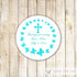 40 Stickers Favor Label Girl Baptism Communion Butterflies