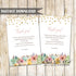 Floral confetti gold thank you card birthday wedding shower printable