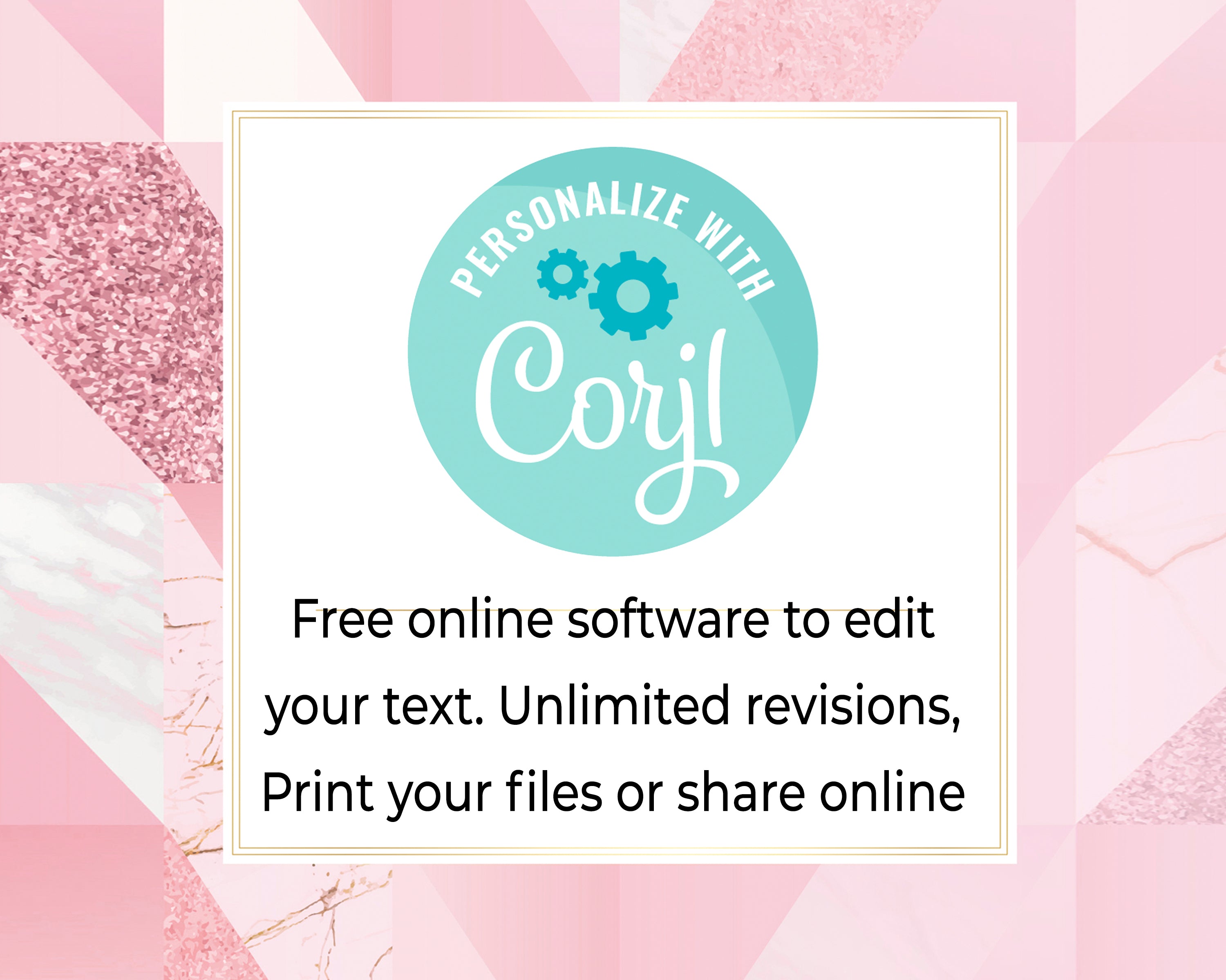 Premade pink sewing business card