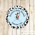 Farm Cow Sticker Favor Label Gift Tag Baby Boy Shower
