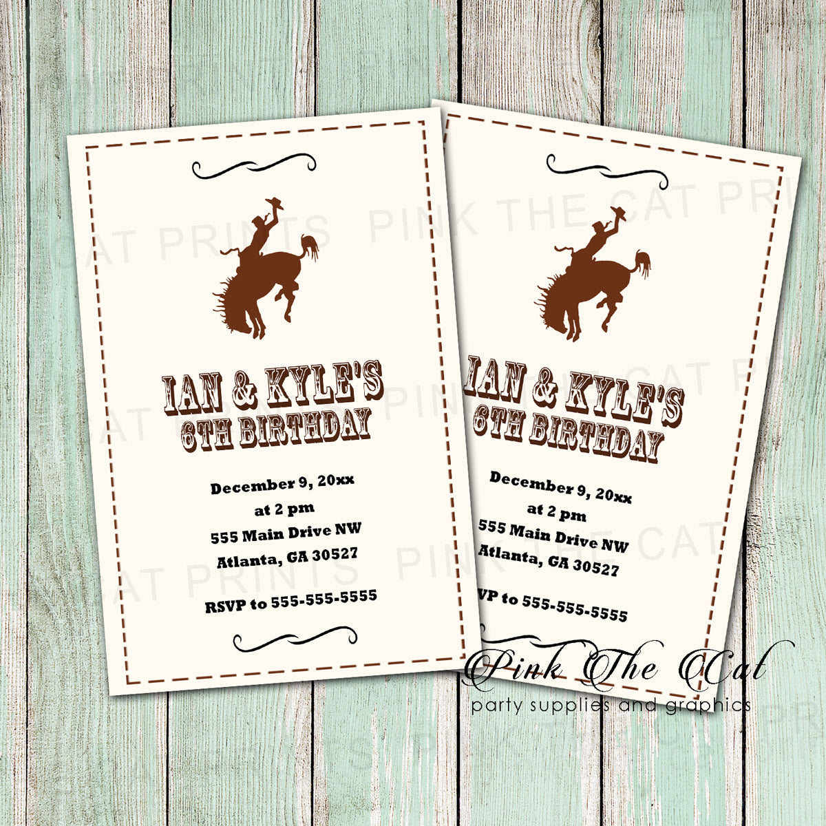 rodeo-cowboy-invitations-birthday-rustic-kids-adults-printable-pink-the-cat for Cowboy Birthday Invitations Free Printable Rodeo cowboy invitations birthday rustic kids adults printable – Pink the Cat for Cowboy Birthday Invitations Free Printable