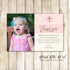 Blush Pink Creme Baptism Christening Thank You Note Printable