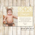Creme Gold Baptism Christening Thank You Note Printable
