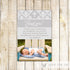 Grey Baptism Christening Holy Communion Thank You Photo Card Note
