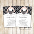 30 Printed Bridal Shower Invitation Black White Bride Dress