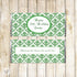 Green White Damask Adult Birthday Bridal Shower Candy Bar Label Wrapper