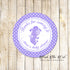 Dragon Favor Label Tag Birthday Baby Shower Lavender Printable