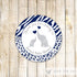 Elephant Gift Favor Tag Sticker Baby Shower Blue