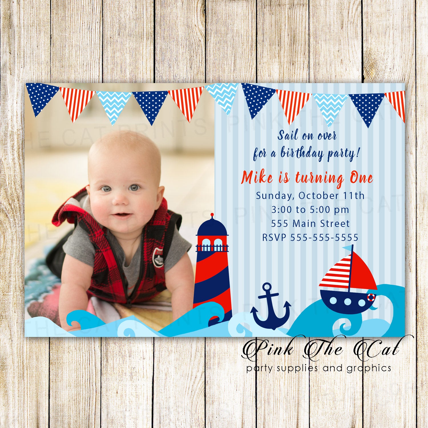 Printable Boy Birthday Party Invitations