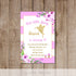 Fairy Invitation Girl Birthday Party Glitter Pink