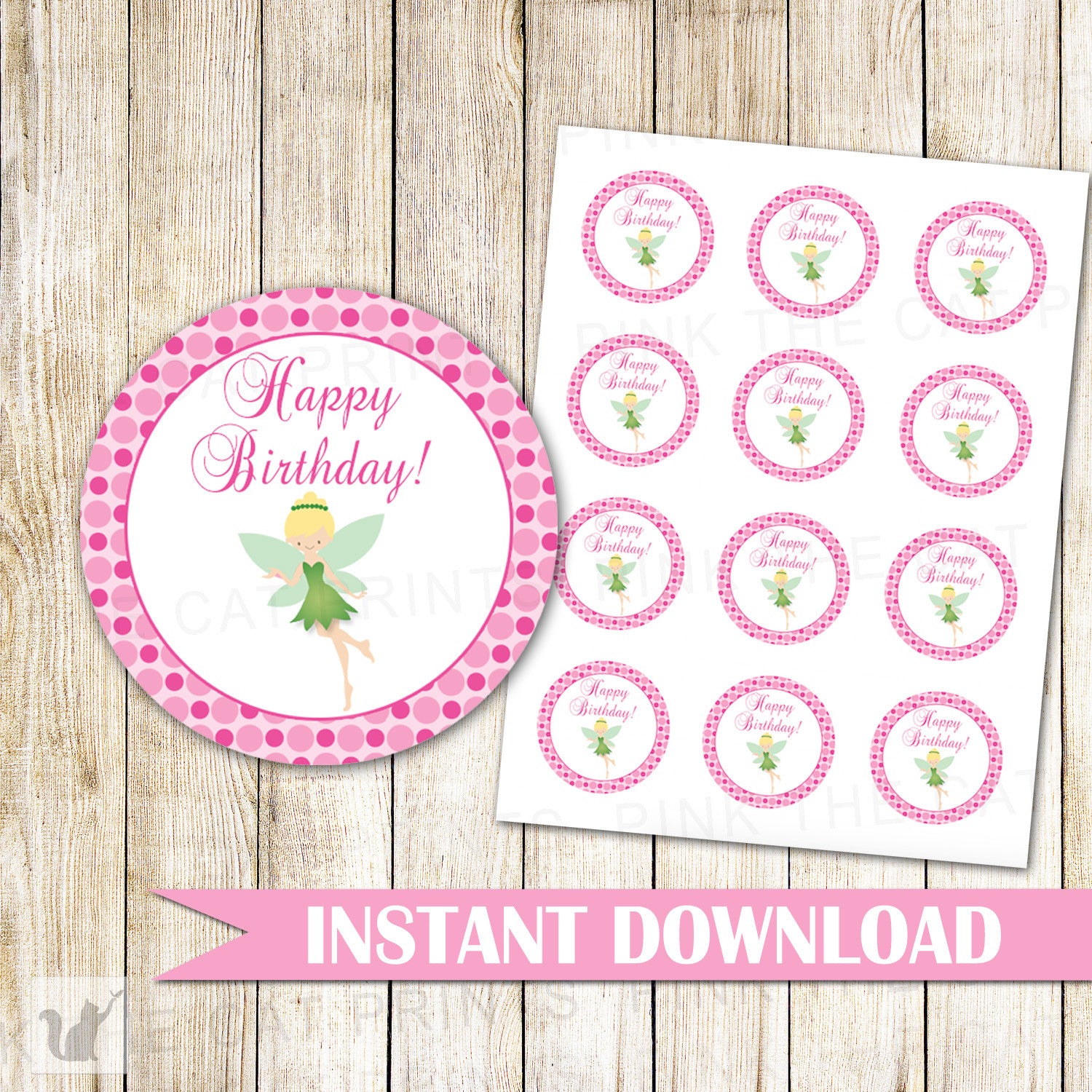 fairy-gift-favor-label-pixie-sticker-girl-birthday-party-tag-pink-the-cat for Free Printable Bake Sale Labels Fairy Gift Favor Label Pixie Sticker Girl Birthday Party Tag – Pink the Cat for Free Printable Bake Sale Labels