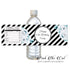 Floral blue black bottle label (set of 60)