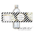 Floral gold black bottle label (set of 60)