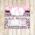 Giraffe Candy Bar Label Wrapper Pink Black Baby Girl Shower