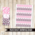 Giraffe Baby Girl Shower Mini Nugget Candy Wrapper Label Pink Zebra
