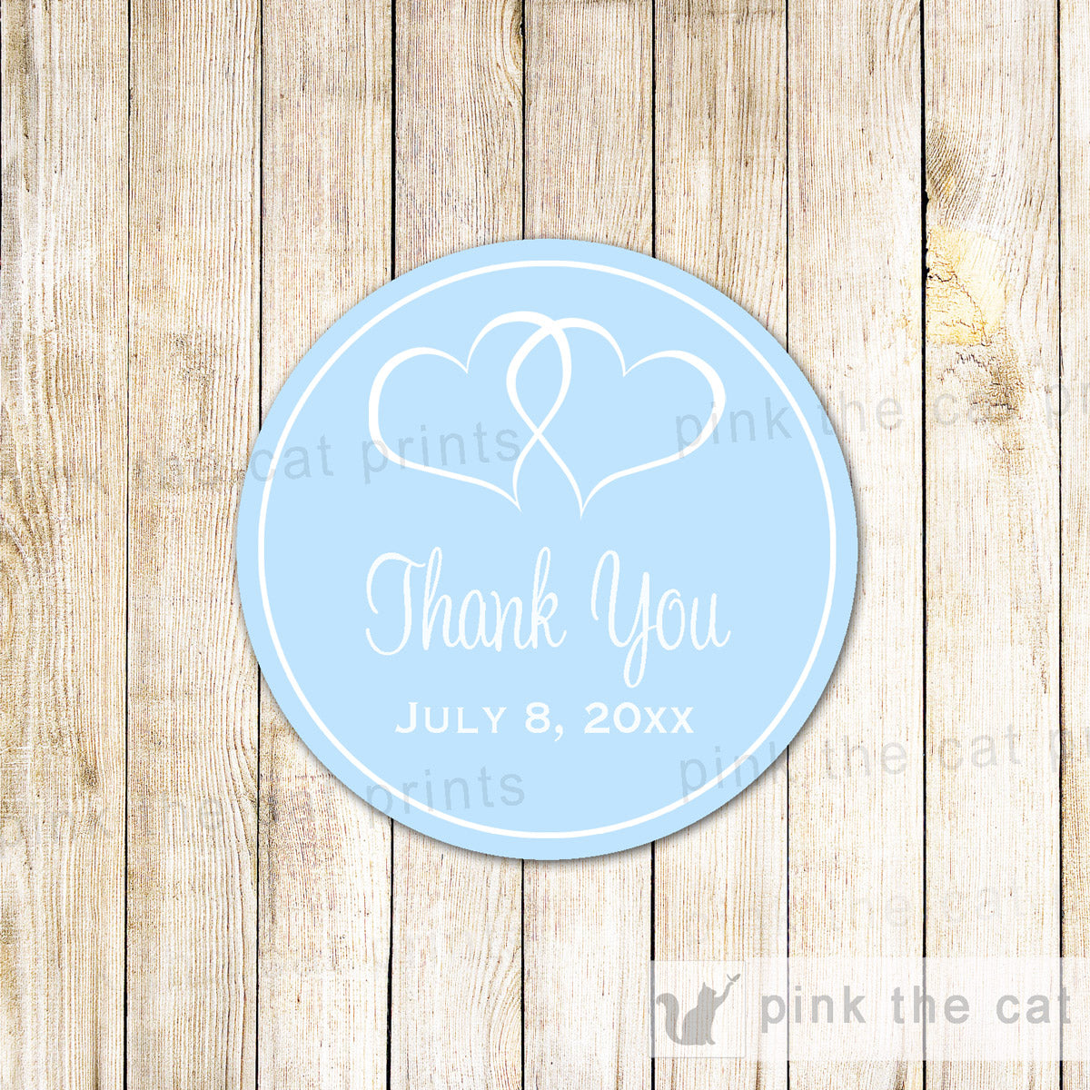 Hearts Gift Favor Tag Sticker Wedding Bridal Shower