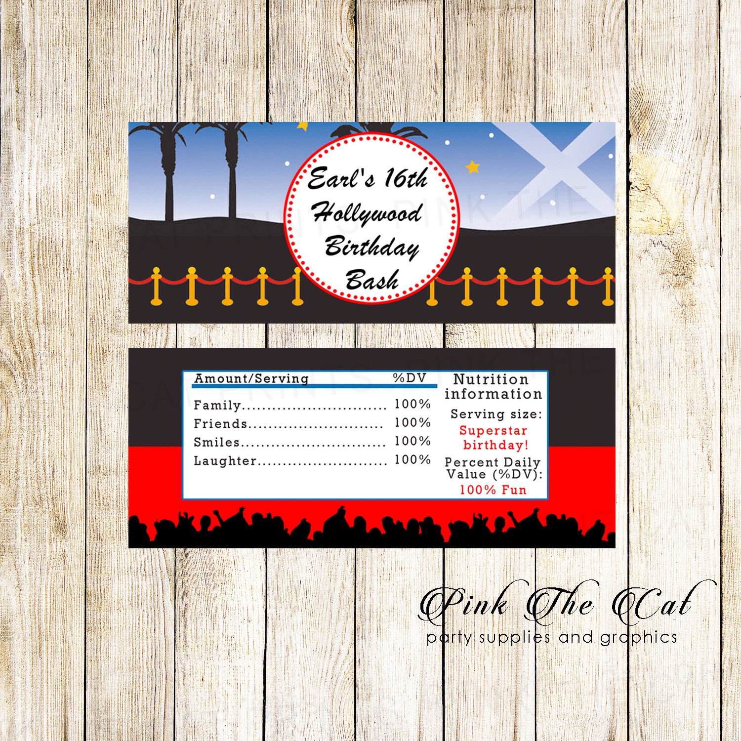 candy-bar-wrappers-hollywood-red-carpet-birthday-party-printable-pink-the-cat for Free Printable Hollywood Party Decorations Candy Bar Wrappers Hollywood Red Carpet Birthday Party Printable – Pink the Cat for Free Printable Hollywood Party Decorations