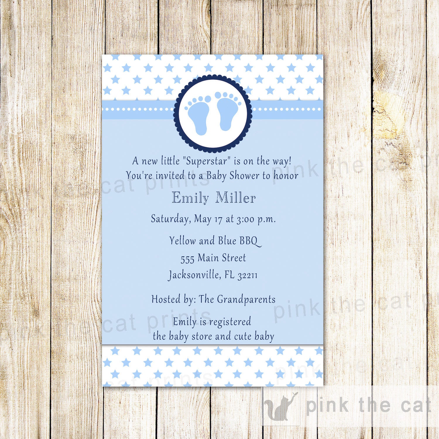 Printable Baby Boy Shower Invitations