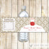 Gold Red Dress Bridal Shower Bottle Label