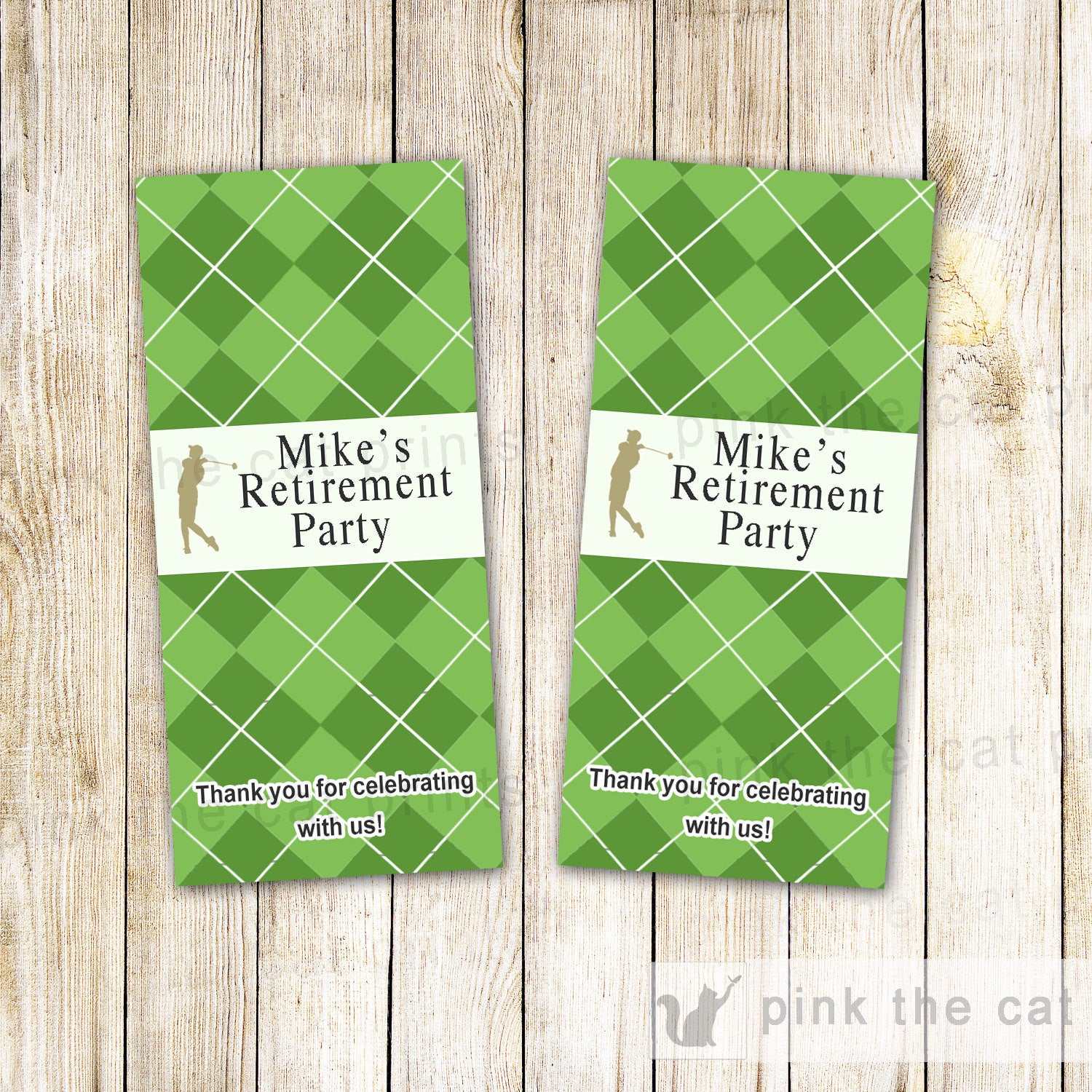 Golf Mini Candy Label Wrapper Retirement Adult Birthday