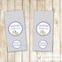 Grey Navy Wedding Rings Candy Wrapper Label Anniversary