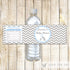 Elephant Bottle Label Baby Shower Blue Grey