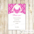 Hot Pink Dress Floral Thank You Card Printable