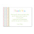Girl Birthday Thank You Card Note Polka Dots Green Yellow Pink