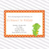 green orange dragon invitation