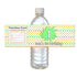 Green Yellow Polka Dots Bottle Label Birthday